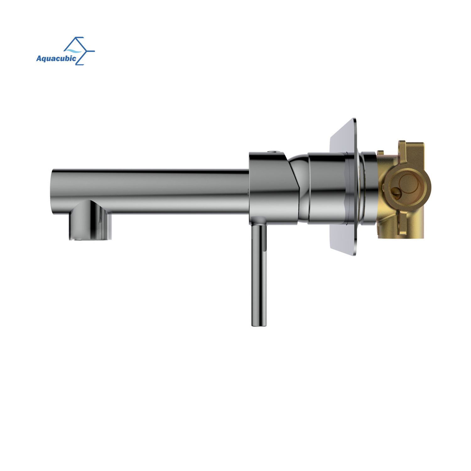 Grifo mezclador para lavabo monomando frío y caliente montado en la pared de latón de alta calidad para baño de fábrica