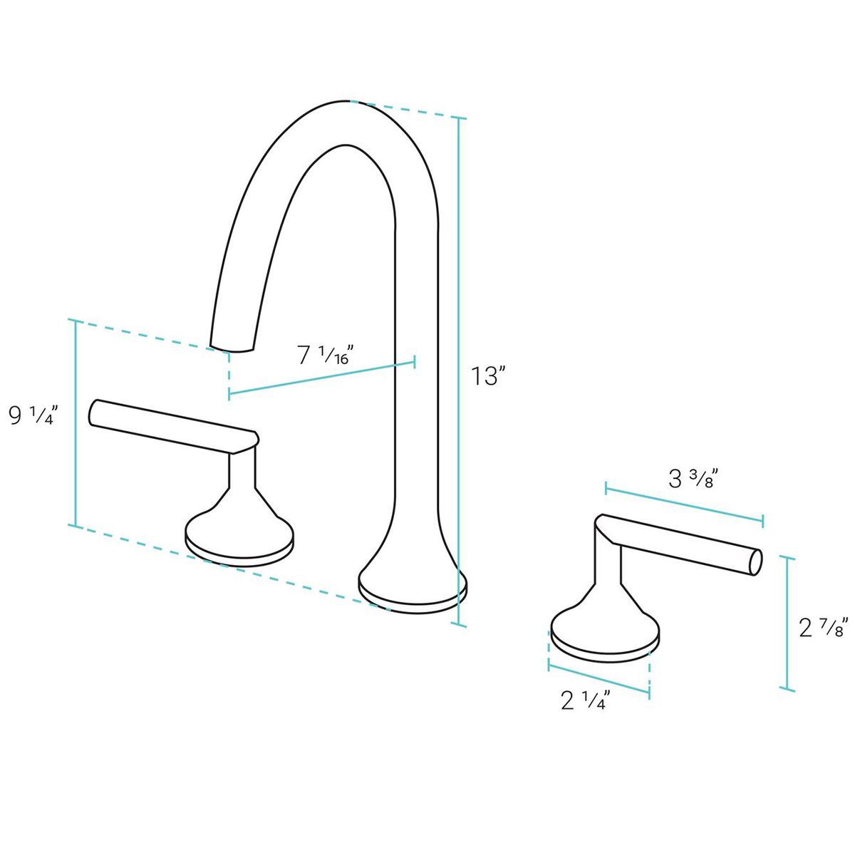 Grifo de baño de níquel cepillado con 2 manijas generalizado certificado por Aquacubic cUPC