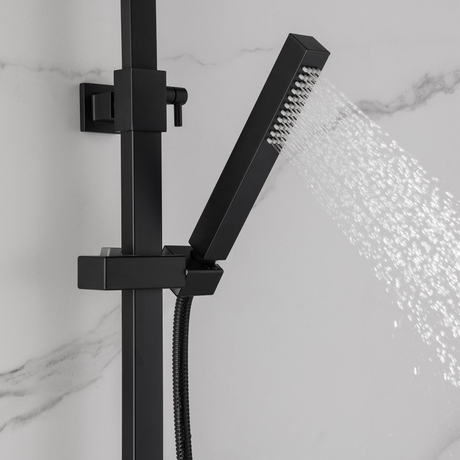 Aquacubic-grifo de ducha de baño sin plomo, sistema de ducha de tubería expuesta con ducha de mano