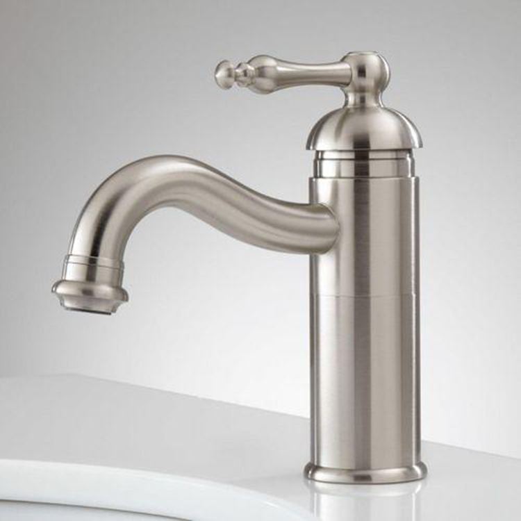Grifo sin plomo del cuarto de baño del solo agujero del lavabo cromado antiguo al por mayor de CUPC