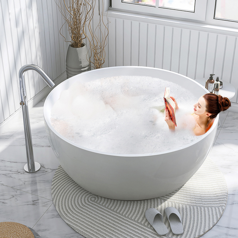 CUPC Norteamérica, bañeras redondas de lujo para baño, bañera independiente de acrílico clásica, bañera caliente