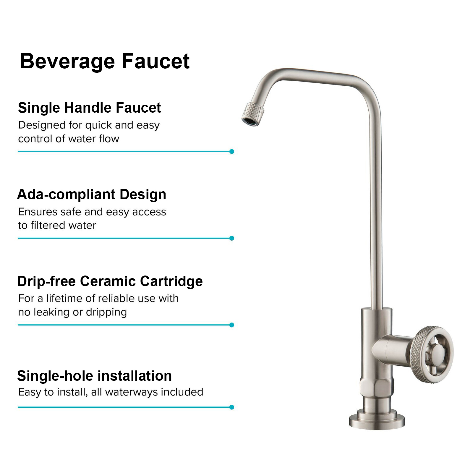 Aquacubic-grifo de filtración de agua, ósmosis inversa, sistema de filtración de agua potable sin espacio de aire, dispensador de agua