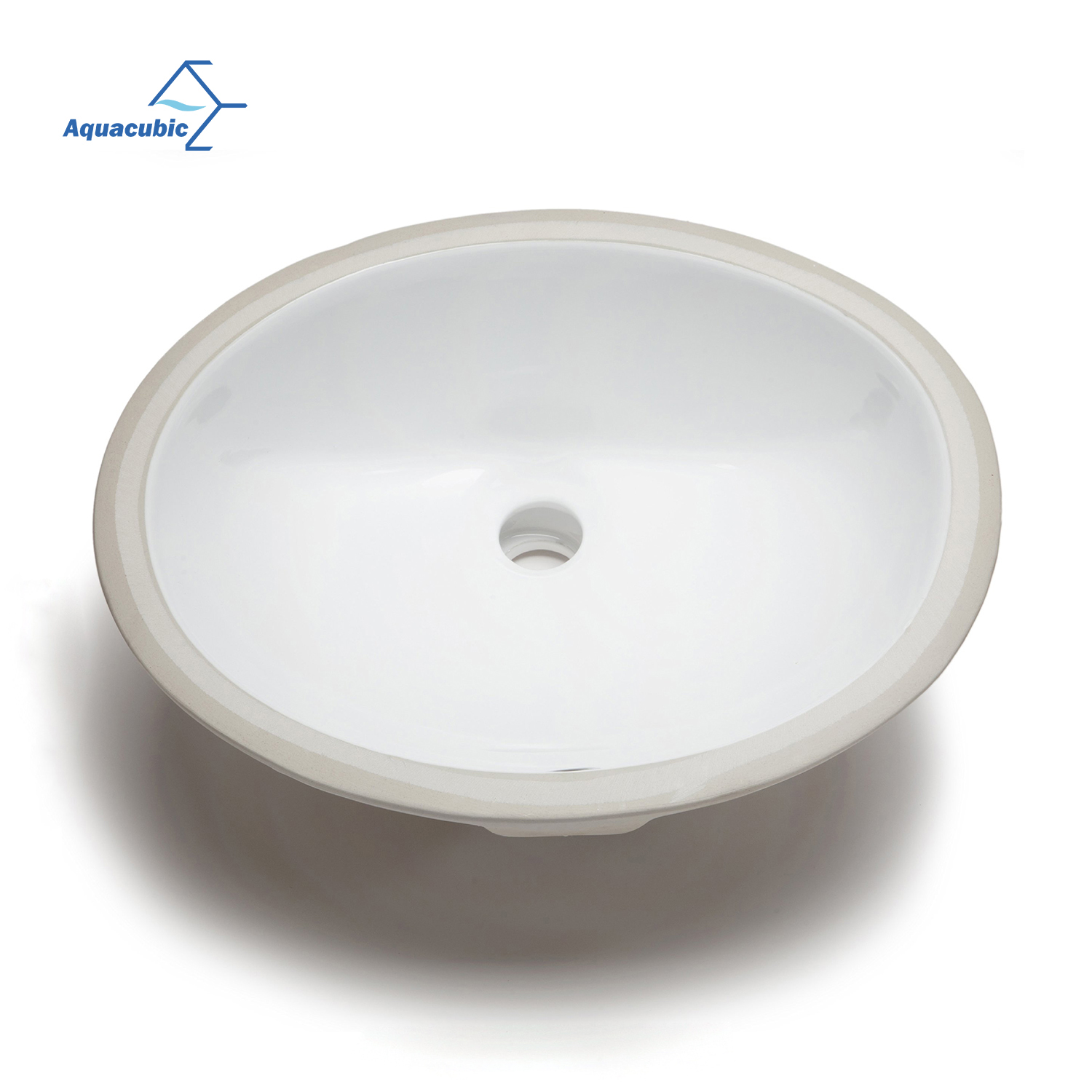 Lavabo ovalado del cuarto de baño del recipiente de cerámica de la vanidad de la porcelana esmaltada de Aquacubic