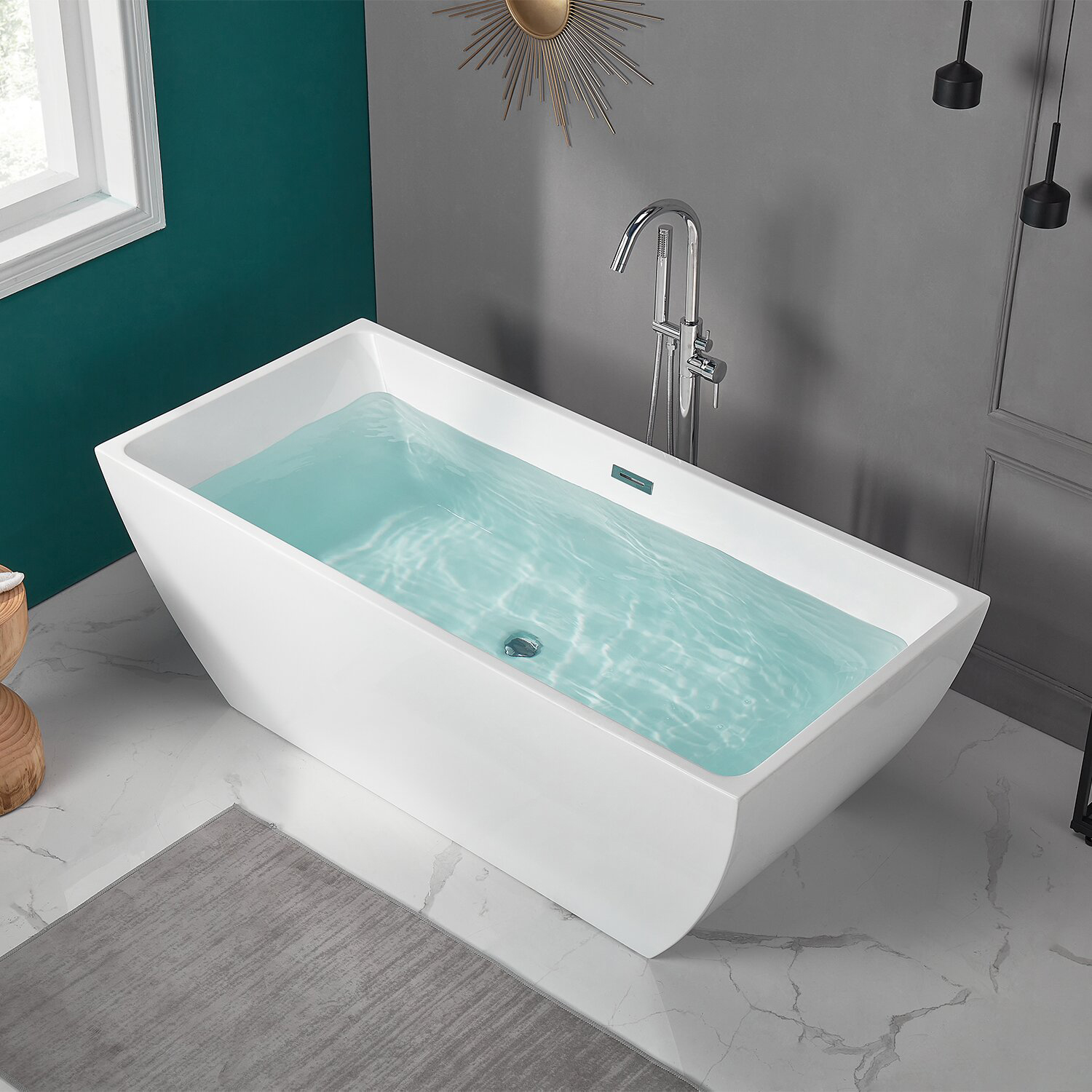 Bañeras de baño de lujo CUPC Norteamérica, bañera independiente de acrílico clásica