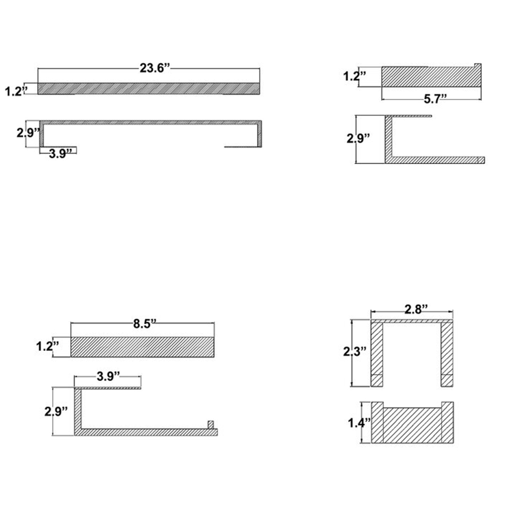 Juego de 4 piezas (23.6)