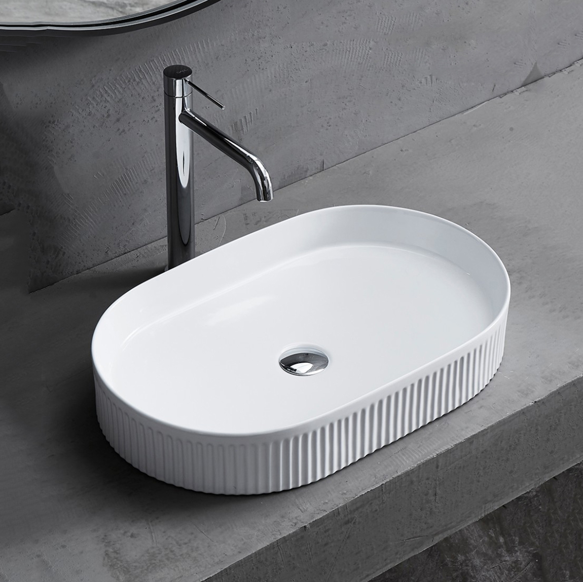 Lavabo artístico para baño, lavabo ovalado de estilo Simple nórdico, lavabos para baño, lavabos para Hotel y hogar