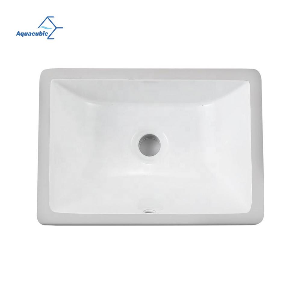 Lavabo de baño de cerámica bajo encimera, lavabo de baño de cerámica, rectangular, Cupc, blanco, moderno, para el hogar, accesorios de baño