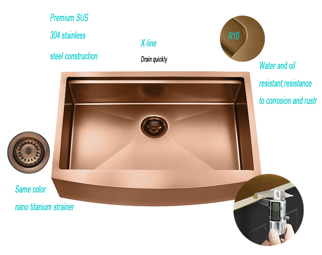 Ledge ACS3021A1Q 单槽玫瑰金 细节