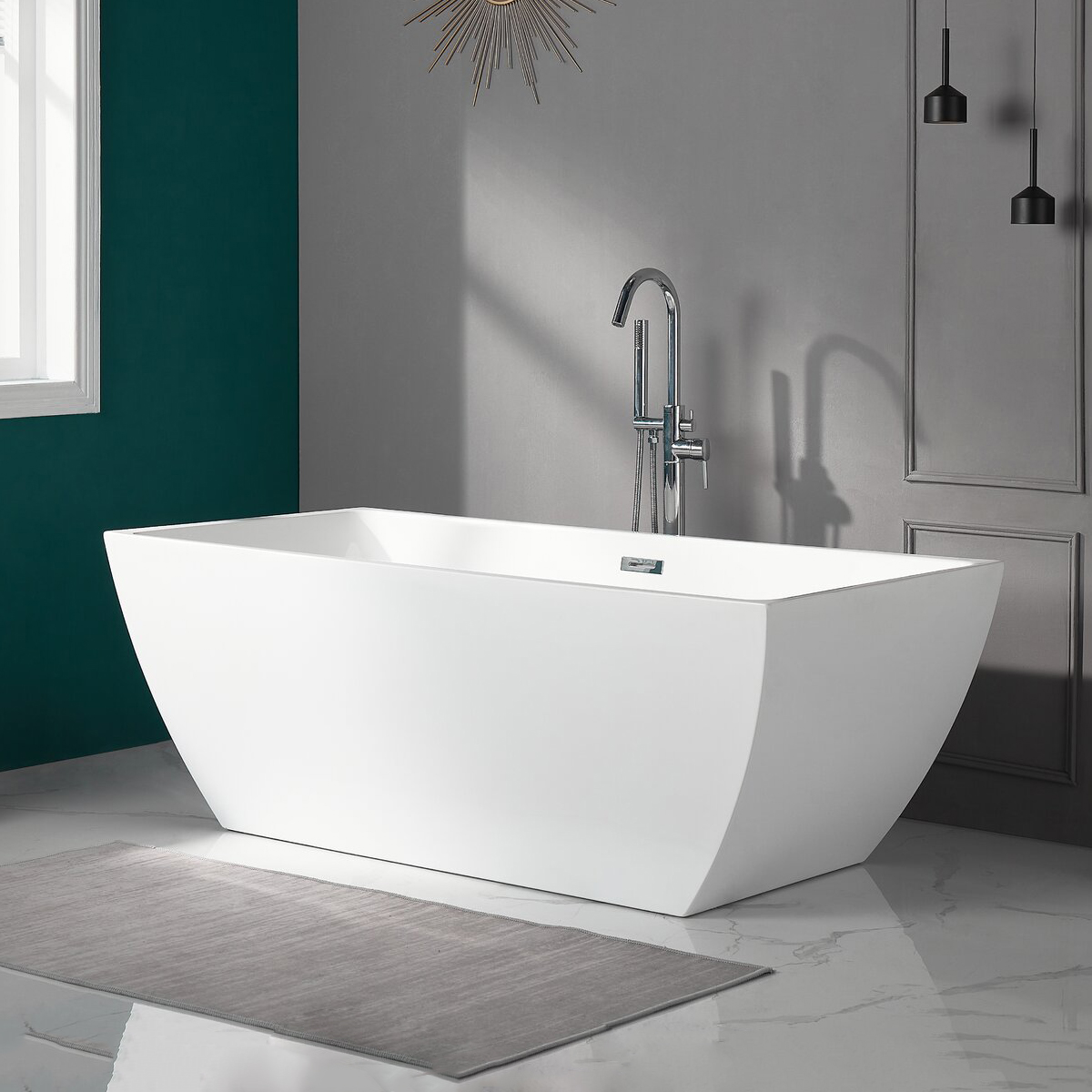 Bañeras de baño de lujo CUPC Norteamérica, bañera independiente de acrílico clásica