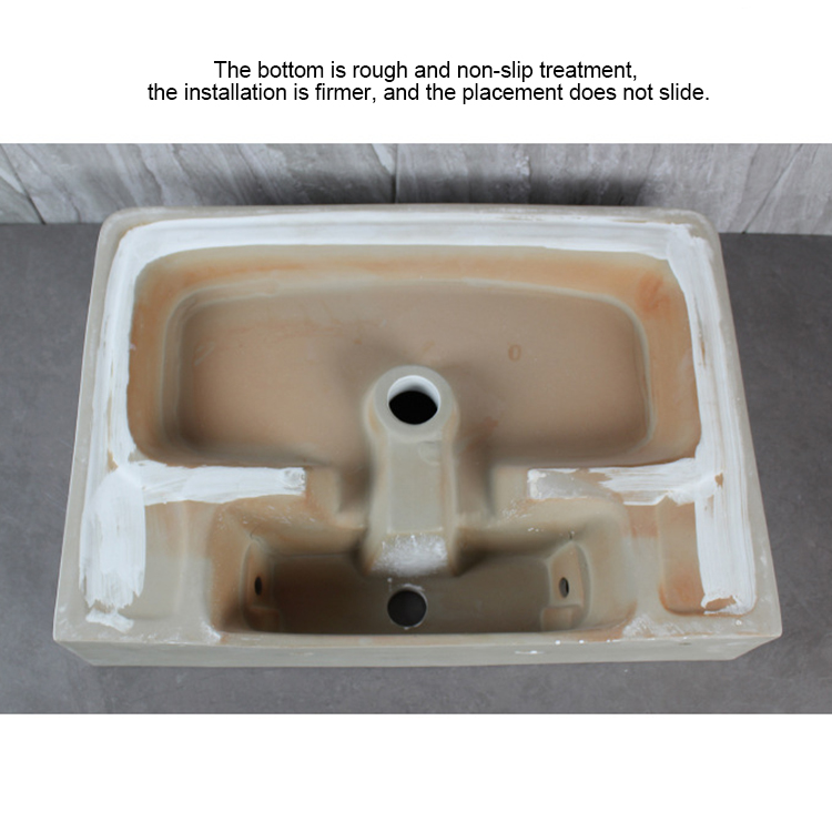 Lavabo tipo recipiente para baño, lavabo a mano, encimera, lavabos de baño rectangulares modernos