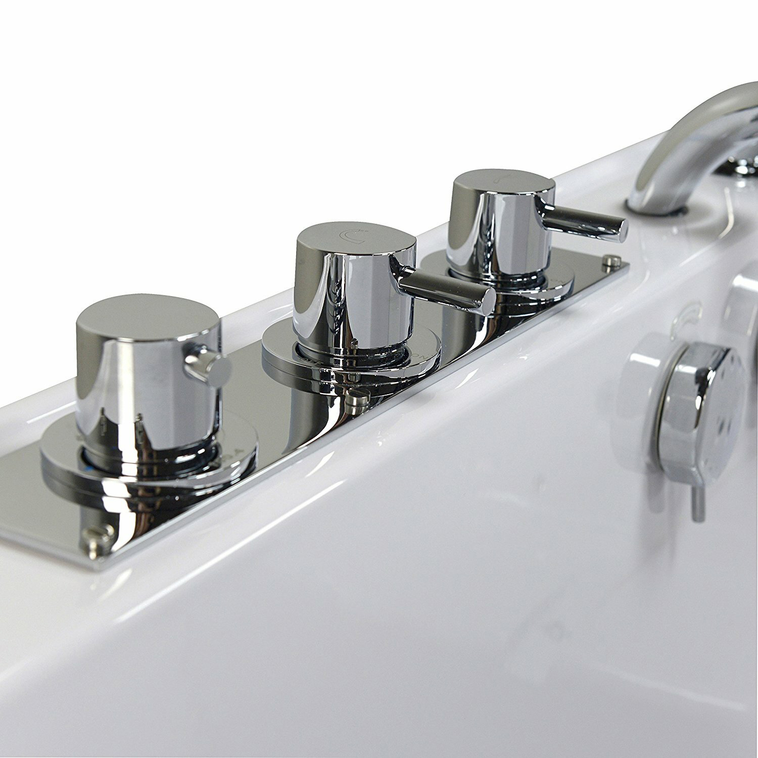 Bañera estándar de EE. UU. de 2 asientos sin hidromasaje en color blanco para personas mayores discapacitadas y mayores