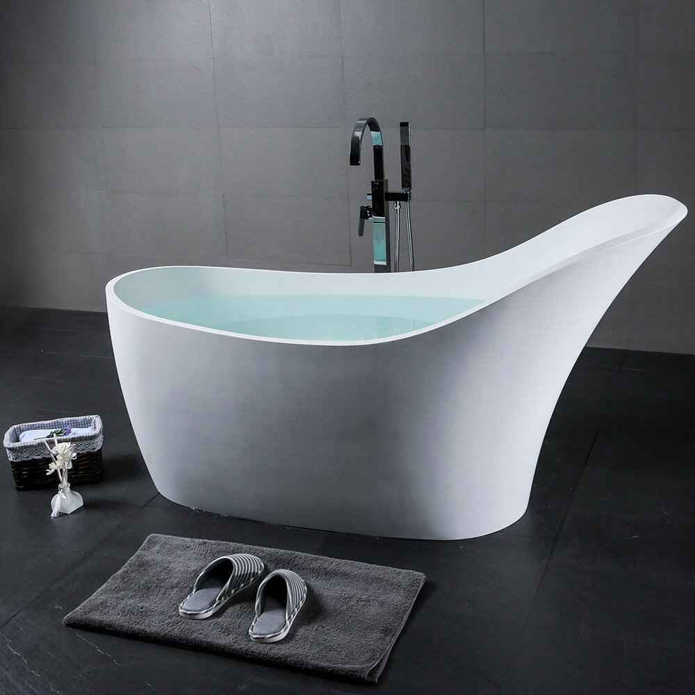 Tina de baño de acrílico de remojo tamaño pequeño independiente oval adolescente moderno del hotel el 170cm del nuevo diseño