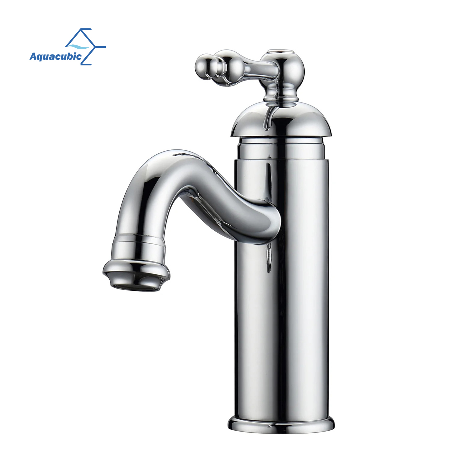 Grifo sin plomo del cuarto de baño del solo agujero del lavabo cromado antiguo al por mayor de CUPC