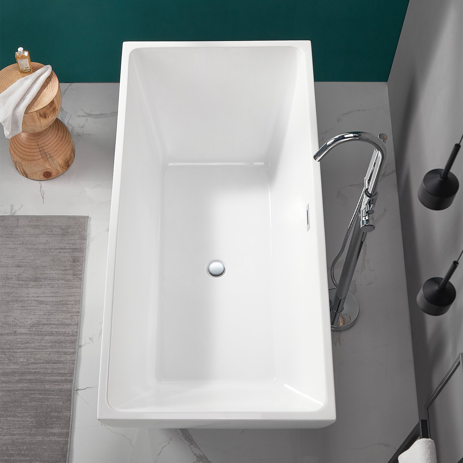 Bañeras de baño de lujo CUPC Norteamérica, bañera independiente de acrílico clásica