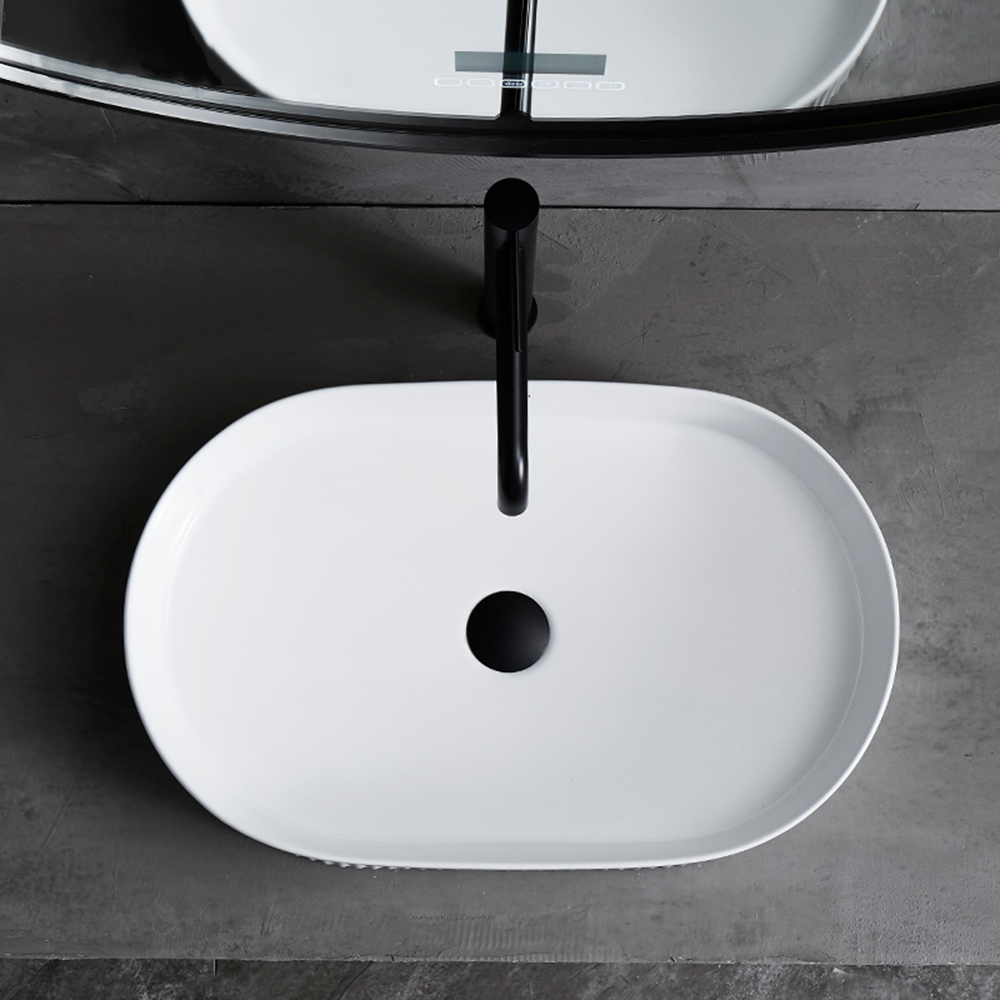 Lavabo artístico para baño, lavabo ovalado de estilo Simple nórdico, lavabos para baño, lavabos para Hotel y hogar