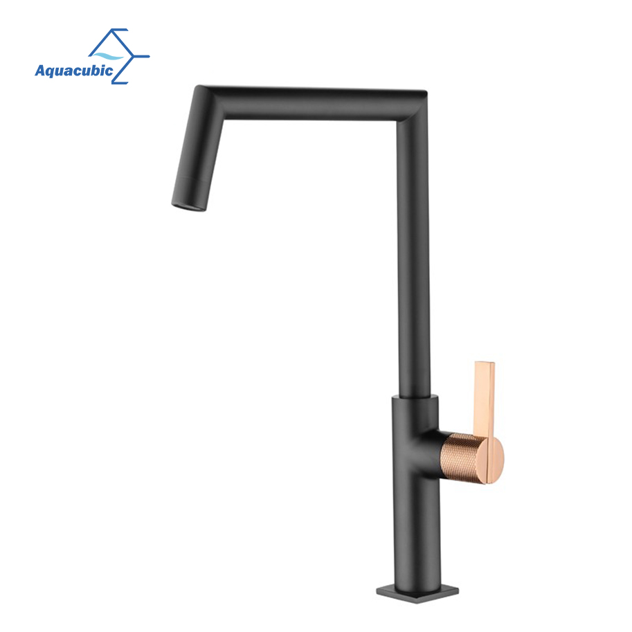 Grifo de lavabo de baño de latón negro y dorado Upc con mejores ventas de América del Norte