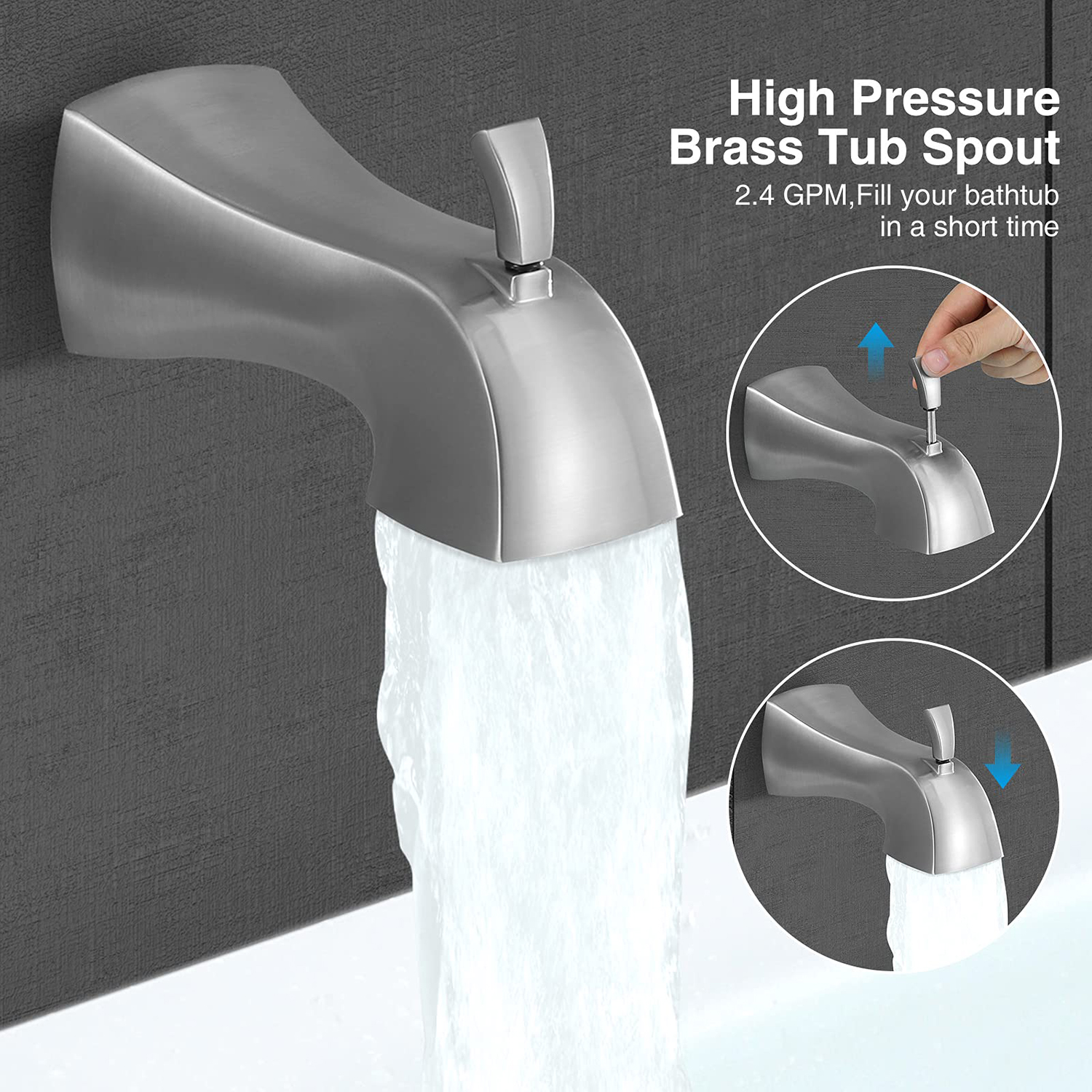 Juego de ducha de cromo pulido oculto para baño Aquacubic, sistema de ducha de alta presión montado en la pared