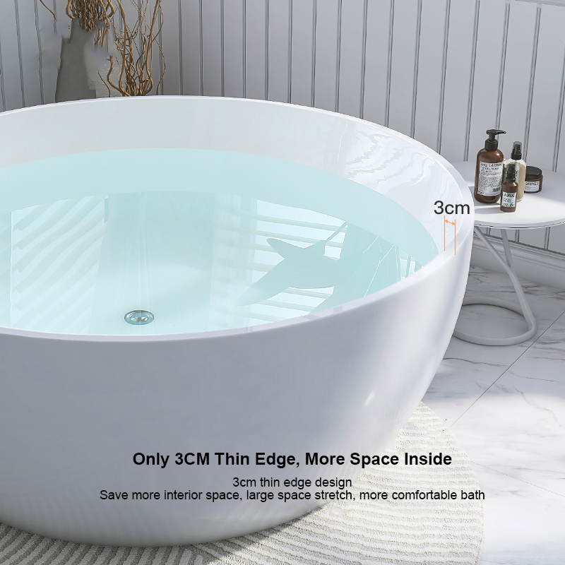 CUPC Norteamérica, bañeras redondas de lujo para baño, bañera independiente de acrílico clásica, bañera caliente