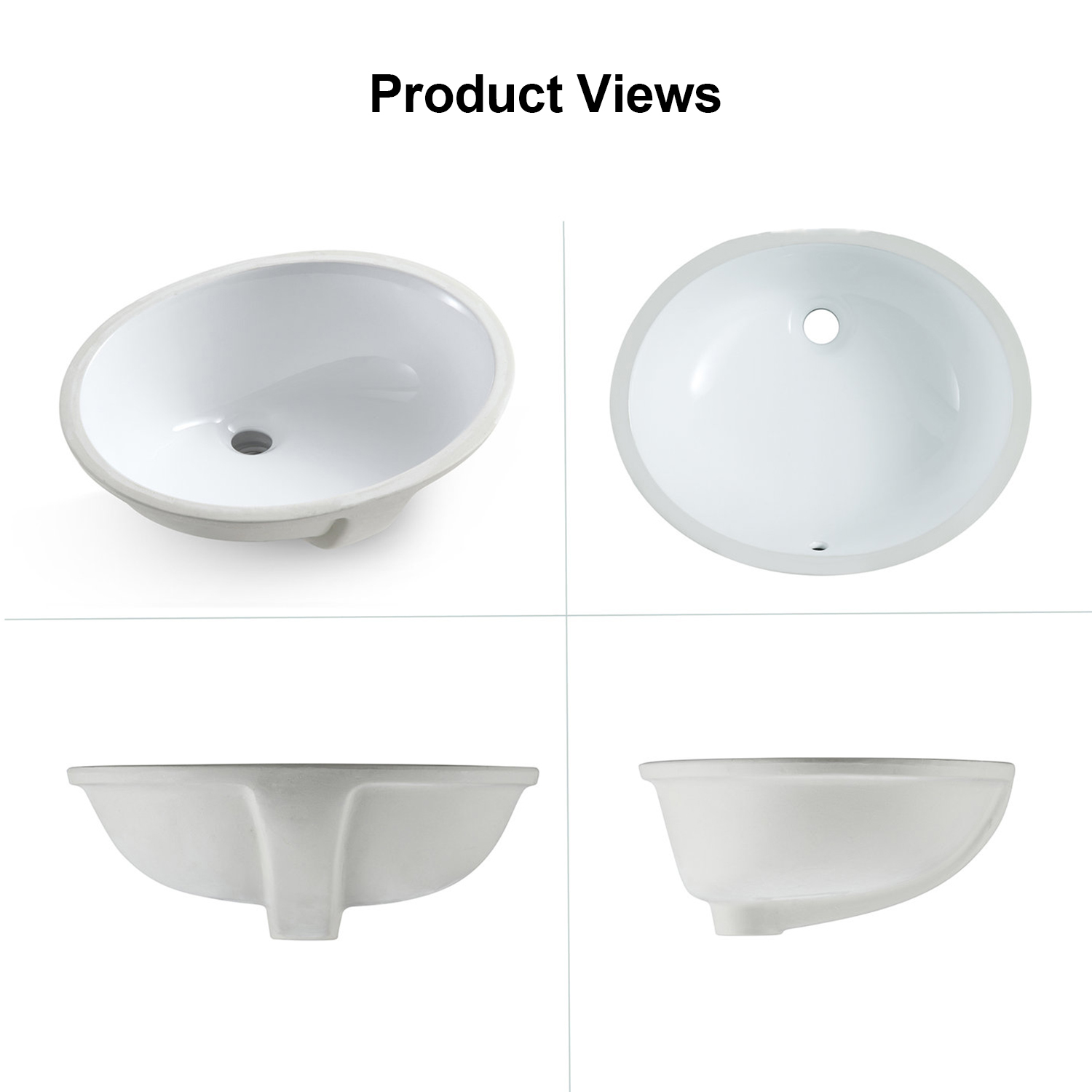 Lavabo ovalado del cuarto de baño del recipiente de cerámica de la vanidad de la porcelana esmaltada de Aquacubic