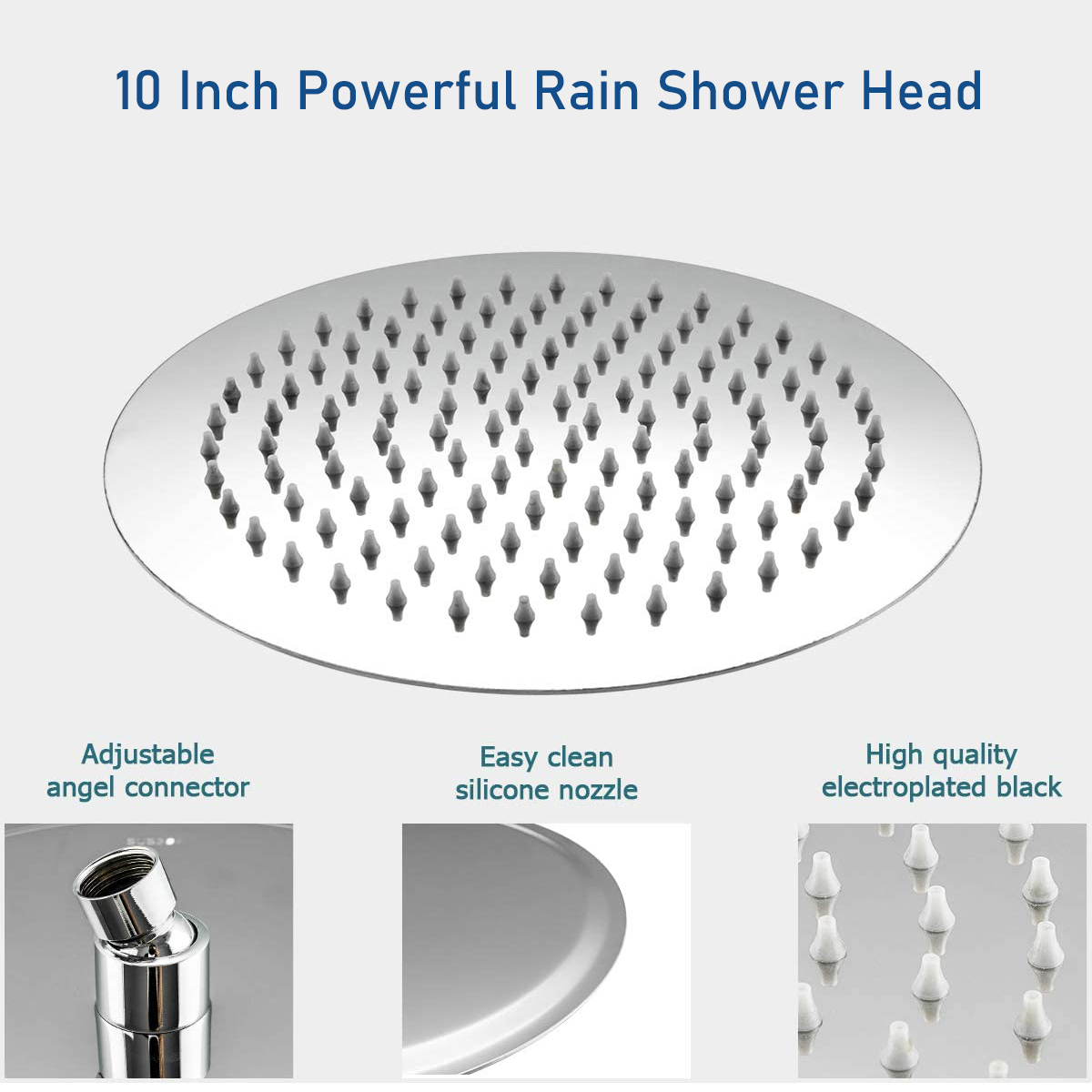 Juego de sistema de ducha de 10 pulgadas de latón oculto para baño de lujo y válvula mezcladora termostática