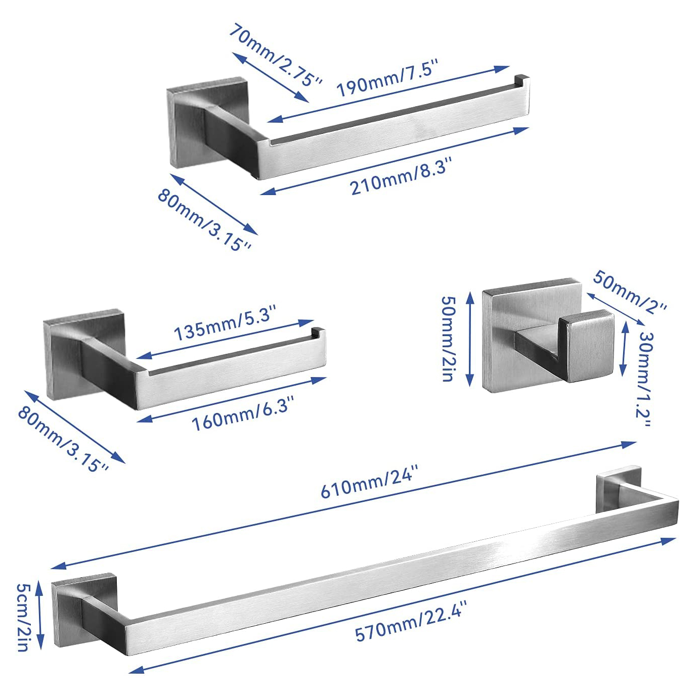 N&iacute;quel cepillado 24in-07