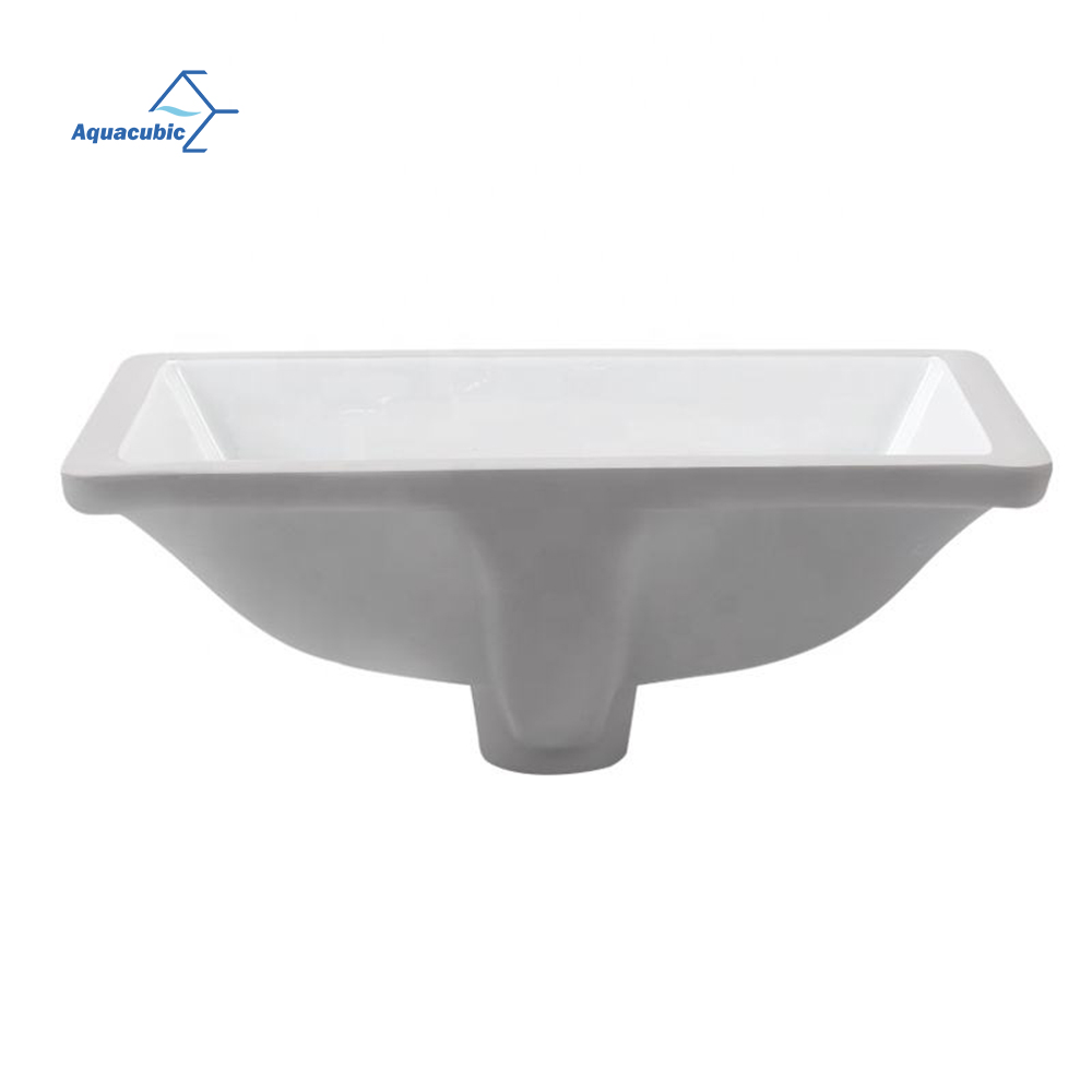 Lavabo de baño de cerámica bajo encimera, lavabo de baño de cerámica, rectangular, Cupc, blanco, moderno, para el hogar, accesorios de baño