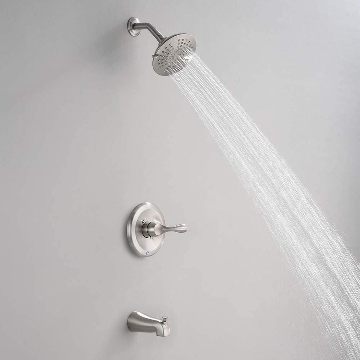 Sistema de ducha Aquacubic, juego de grifo de ducha y bañera montado en la pared con desviador de botón
