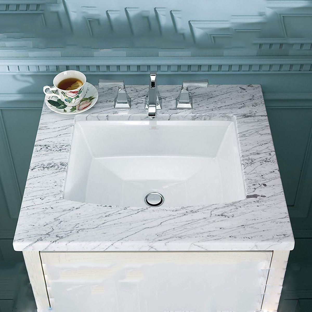 Aquacubic-fregadero blanco de diseño moderno para el hogar, lavabos rectangulares de cerámica para baño, lavabos bajo encimera para lavar a mano 