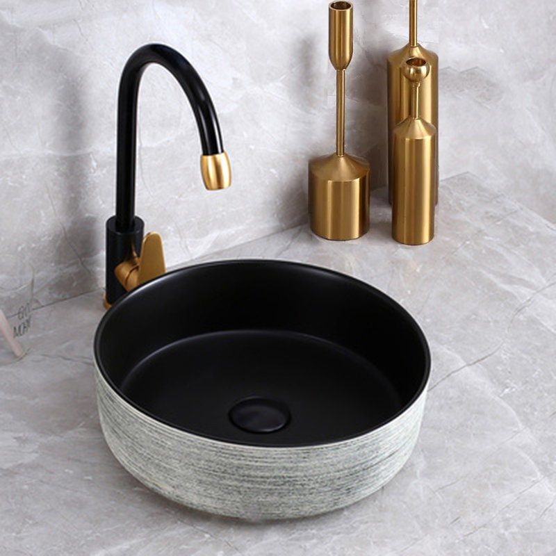 Lavabo de encimera galvanizado, artículos sanitarios coloridos de lujo de diseñador de China, lavabo de baño, lavabo artístico