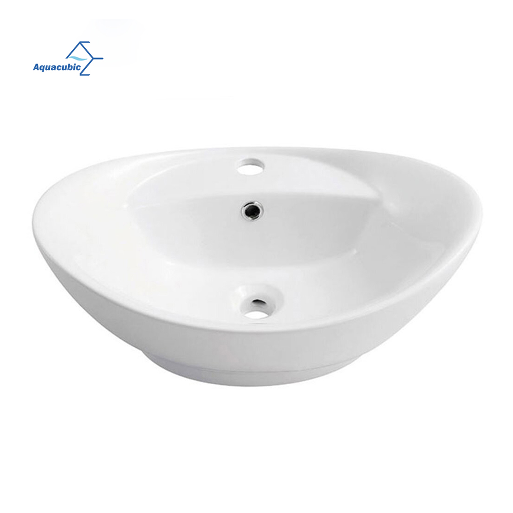 Lavabos ovalados de cerámica para baño, lavabos blancos o dorados, lavabos para tocador de baño