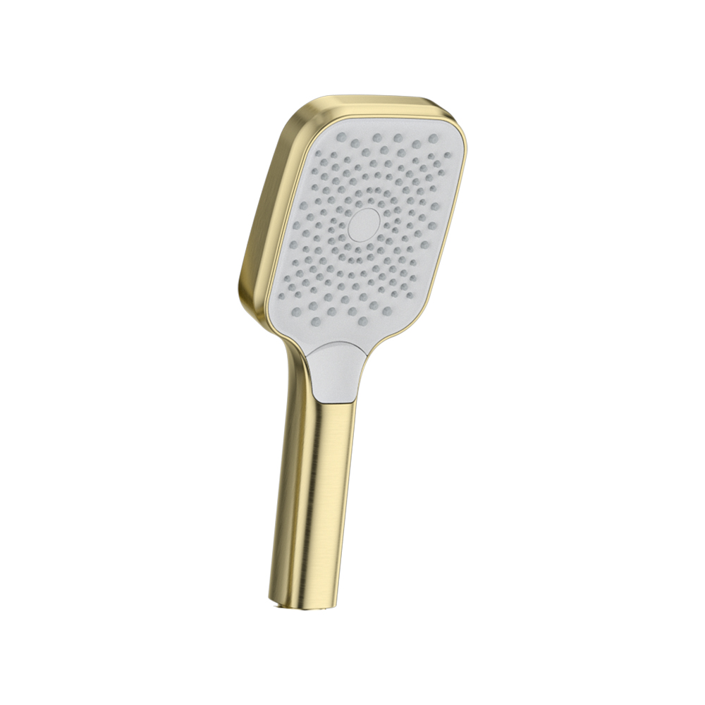 Moderno sistema de ducha de lluvia empotrada en la pared con grifos termostáticos, control de perilla giratoria antideslizante, diseño multifunción