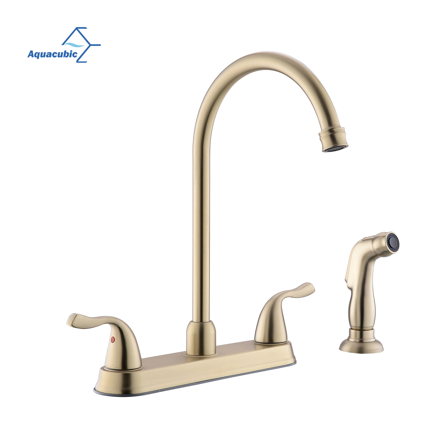 Aquacubic Unique cUPC CEC Lavabo contemporáneo pulido Grifo de cocina extraíble
