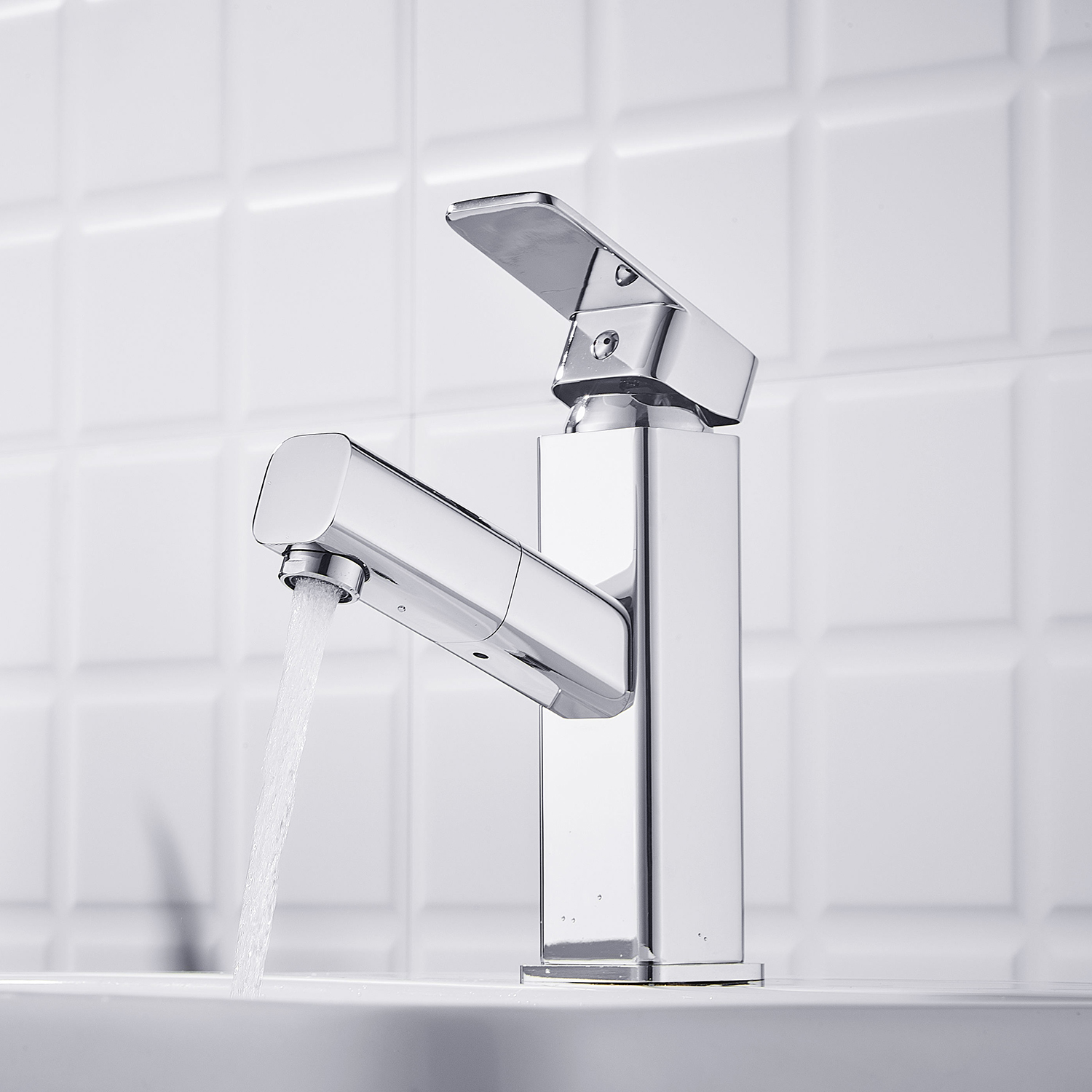 Grifo de baño de alta calidad con cuerpo de latón, grifo de agua fría y caliente con un solo mango, grifo de lavabo, grifo de baño en cascada