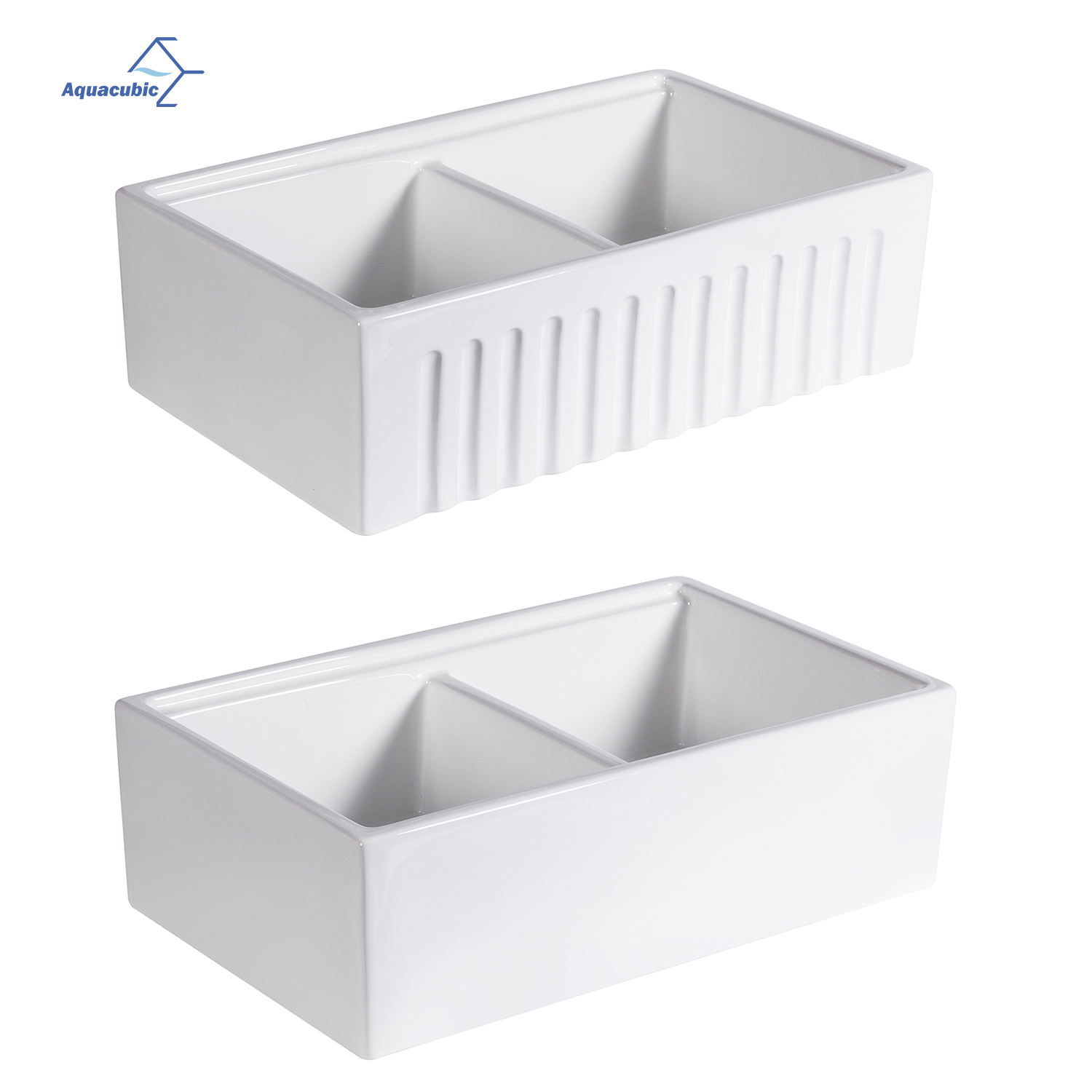 El cuPC del fabricante del fregadero de China certificó los cuencos dobles de cerámica debajo del mostrador para el fregadero del lavabo de la cocina de la estación de trabajo