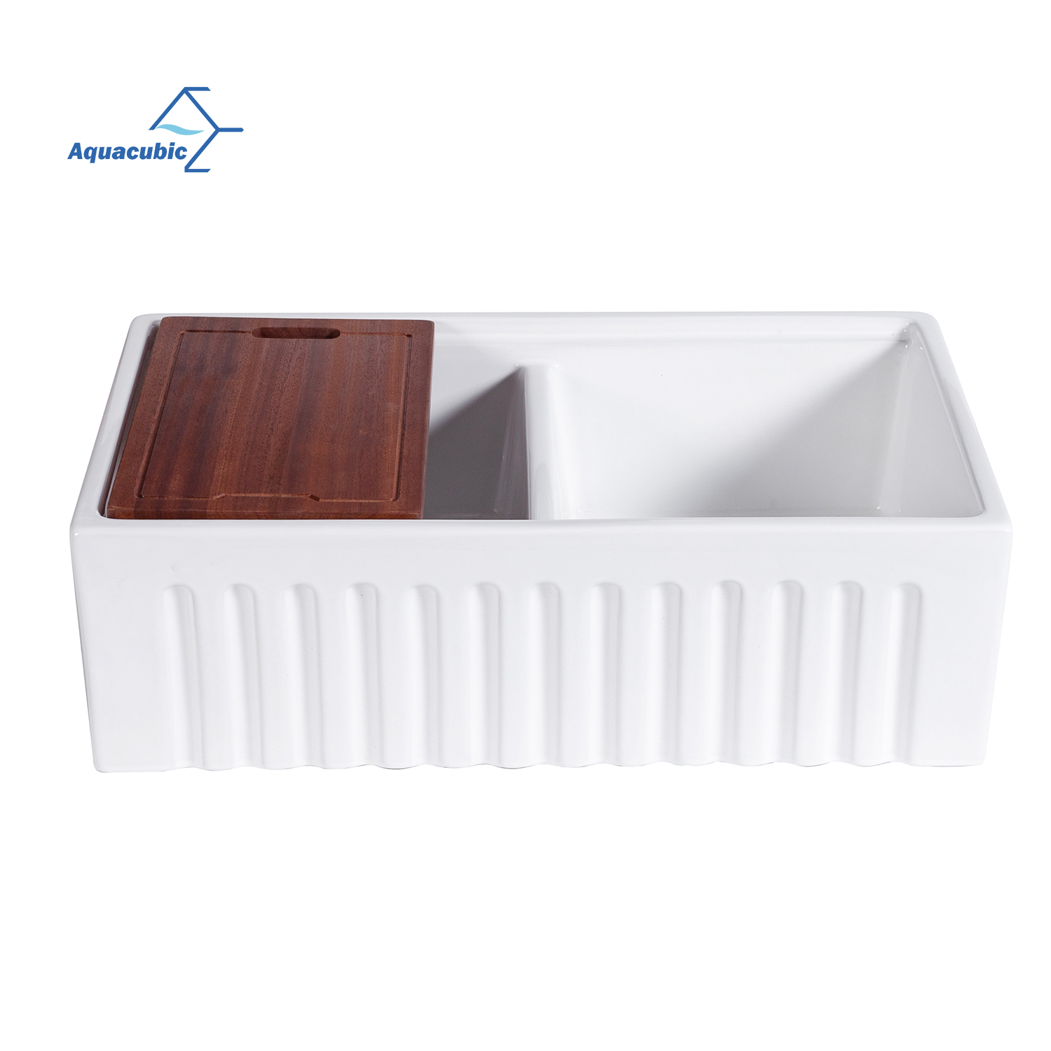 El cuPC del fabricante del fregadero de China certificó los cuencos dobles de cerámica debajo del mostrador para el fregadero del lavabo de la cocina de la estación de trabajo