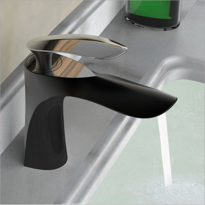 Aquacubic cuerpo de latón monomando baño dorado lavabo lavabo grifo