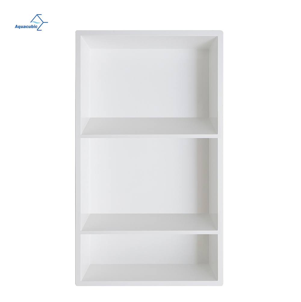 Nicho de pared de ducha rectangular listo para azulejos, fácil para collage de bricolaje, estante de ducha empotrado Glasstone SMC