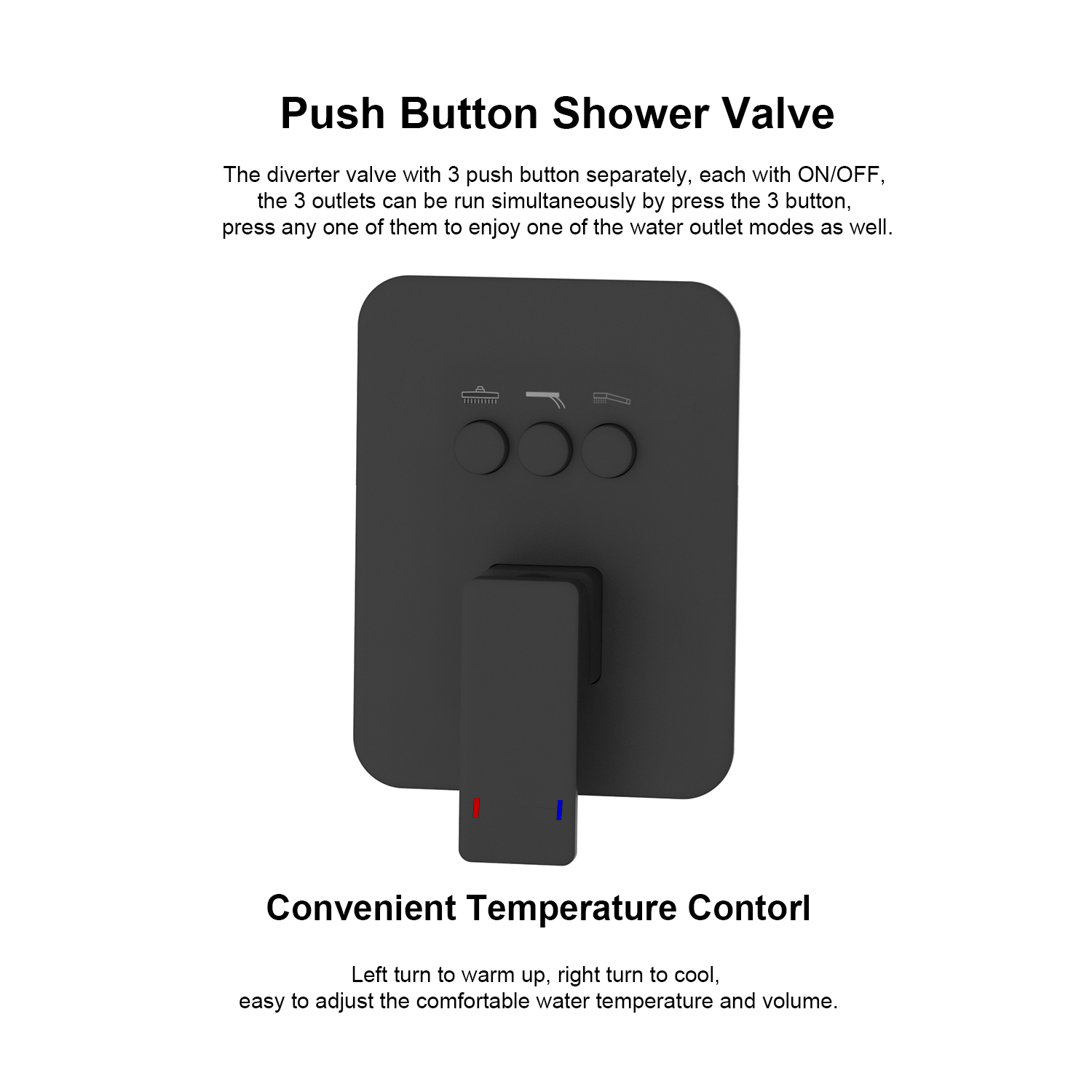 Juego combinado de ducha mezclador tipo lluvia negro de lujo para baño de 12 pulgadas con certificación Aquacubic cUPC