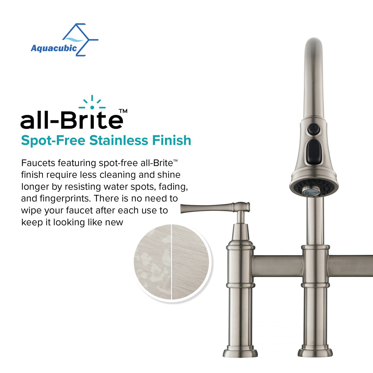 Grifo de puente directo de fábrica sólido híbrido de cocina de 8 pulgadas