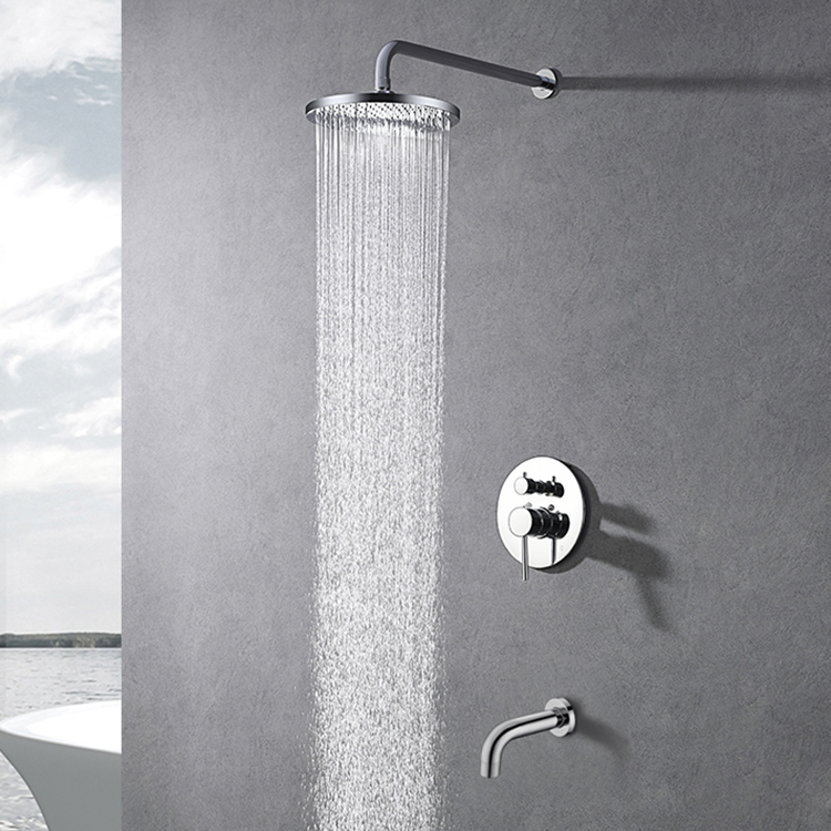 Mezclador de baño de latón de pared de estilo clásico, grifo mezclador de ducha, grifo de ducha de lluvia saludable CUPC