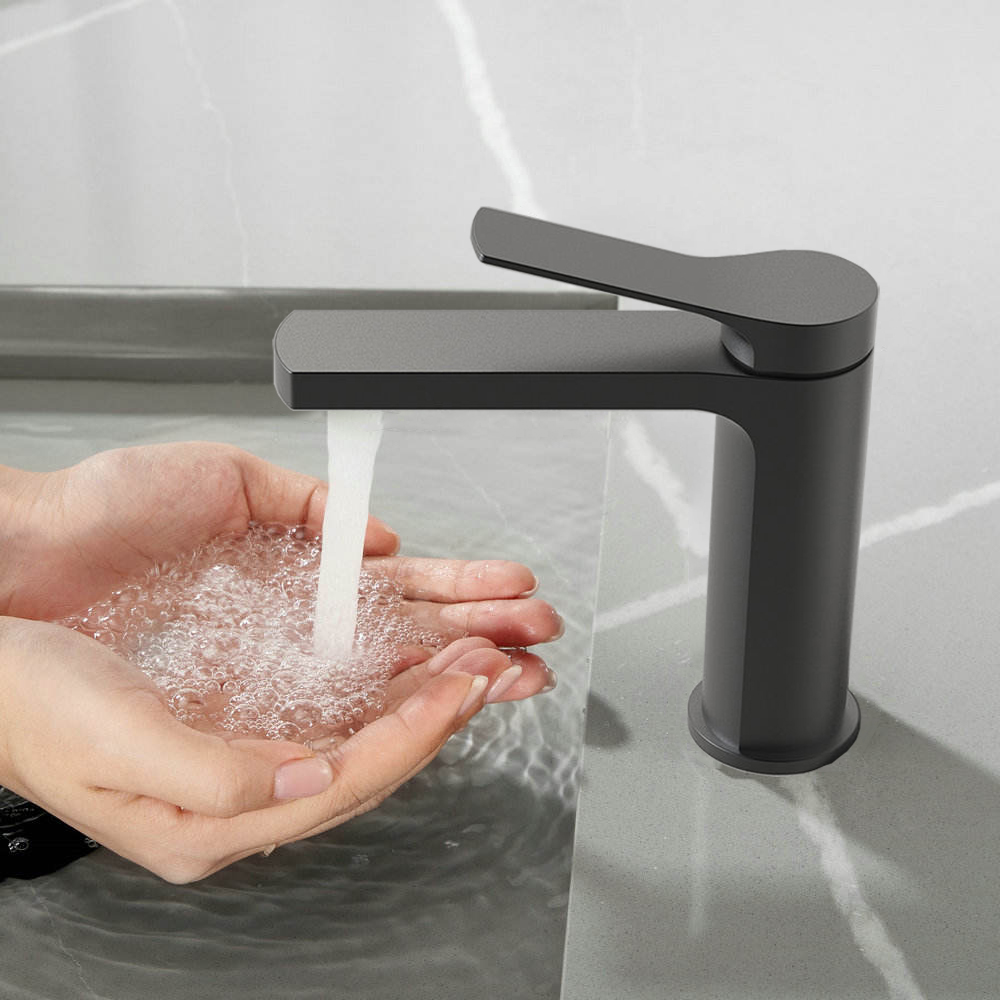 El mejor logotipo personalizado de fábrica, grifo de lavabo negro americano con ahorro de agua, grifo torneira banheiro