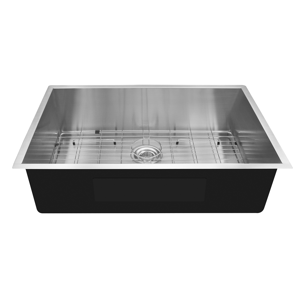 Gran oferta fregadero de cocina bajo encimera hecho a mano de acero inoxidable 304 calibre 18