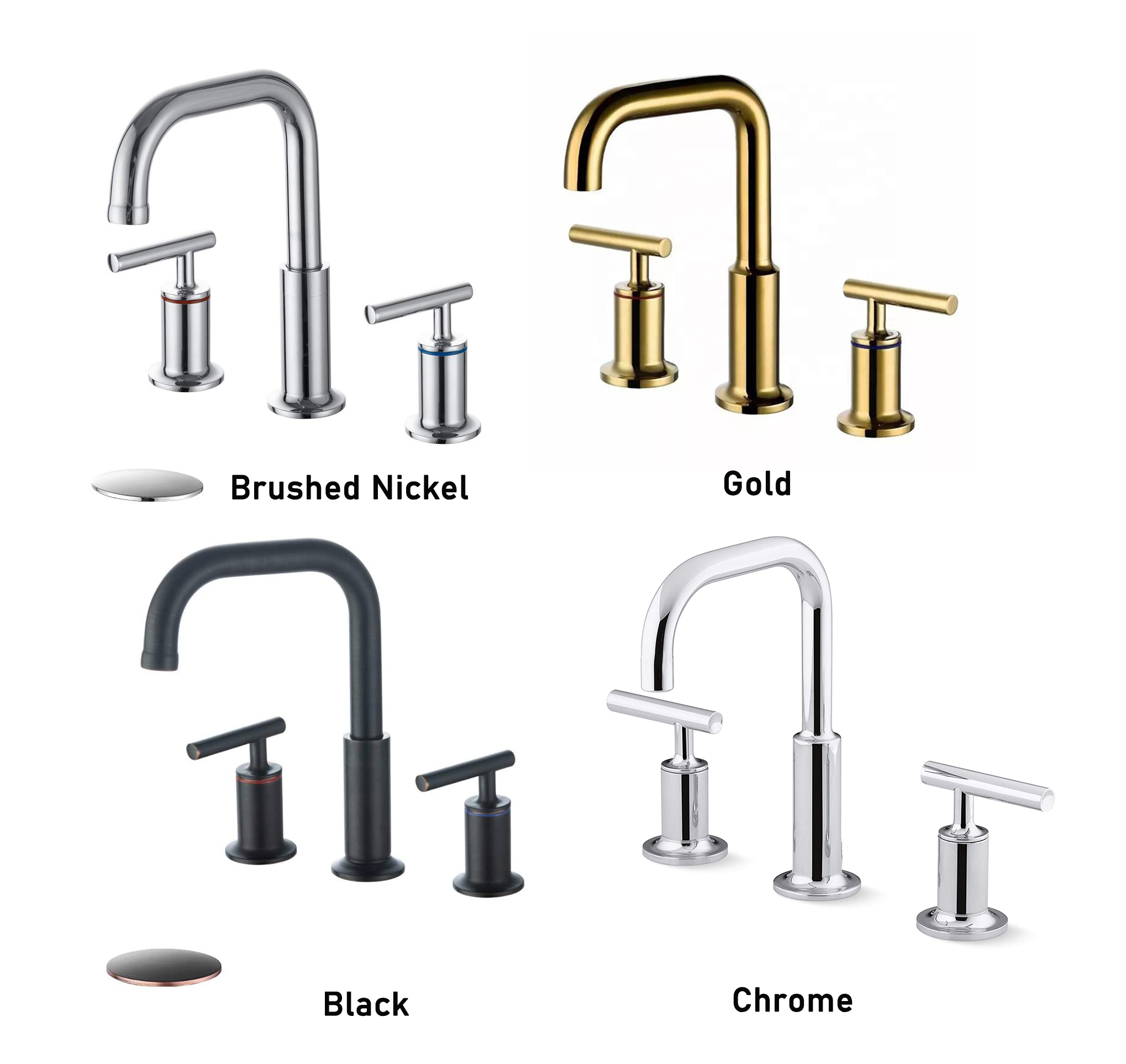 ODM Gold Cupc Mezclador de lavabo de baño Grifo de gabinete de baño Grifo de lavabo de 3 orificios