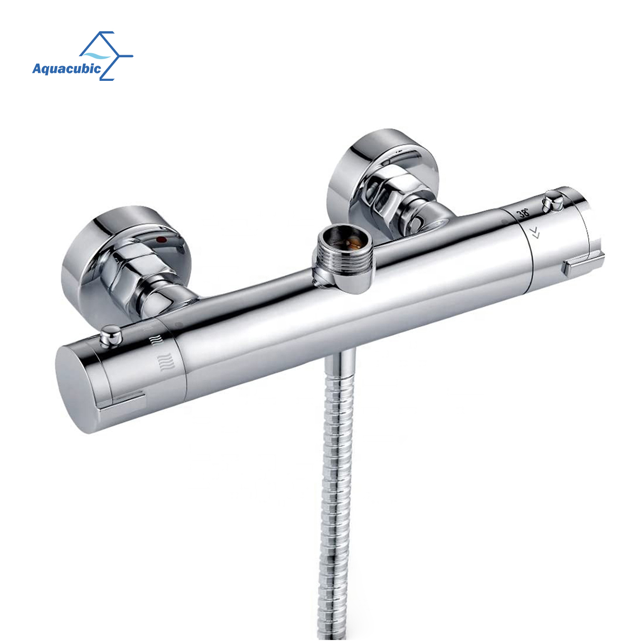 Válvula termostática para grifo de agua de baño y ducha Aquacubic WRAS cUPC, montaje en pared, con rosca NPT, estándar de EE. UU.