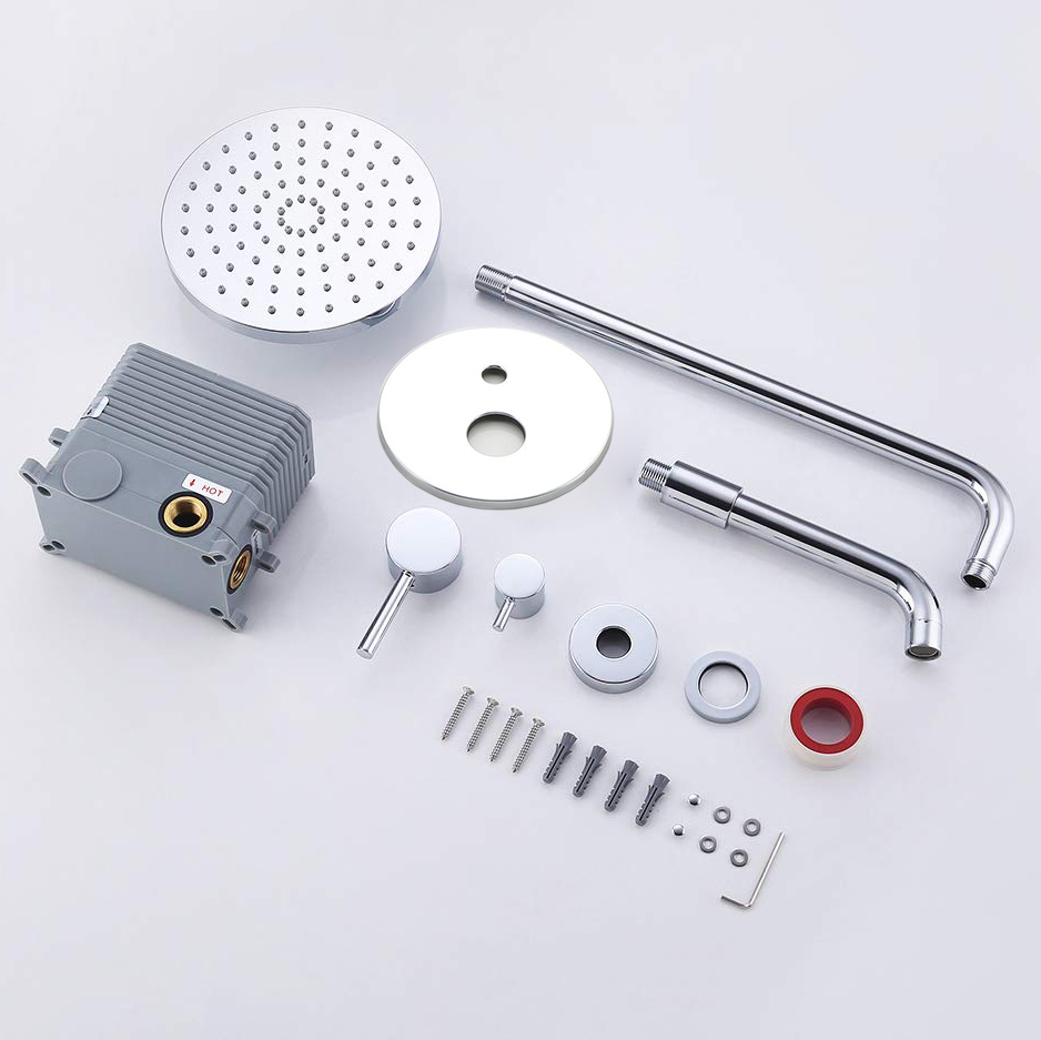 Mezclador de baño de latón de pared de estilo clásico, grifo mezclador de ducha, grifo de ducha de lluvia saludable CUPC