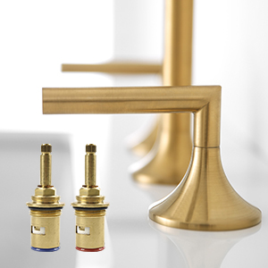 Grifo de baño de oro cepillado con caño giratorio de 360 ​​grados montado en cubierta con manija doble de arco alto de 8 pulgadas