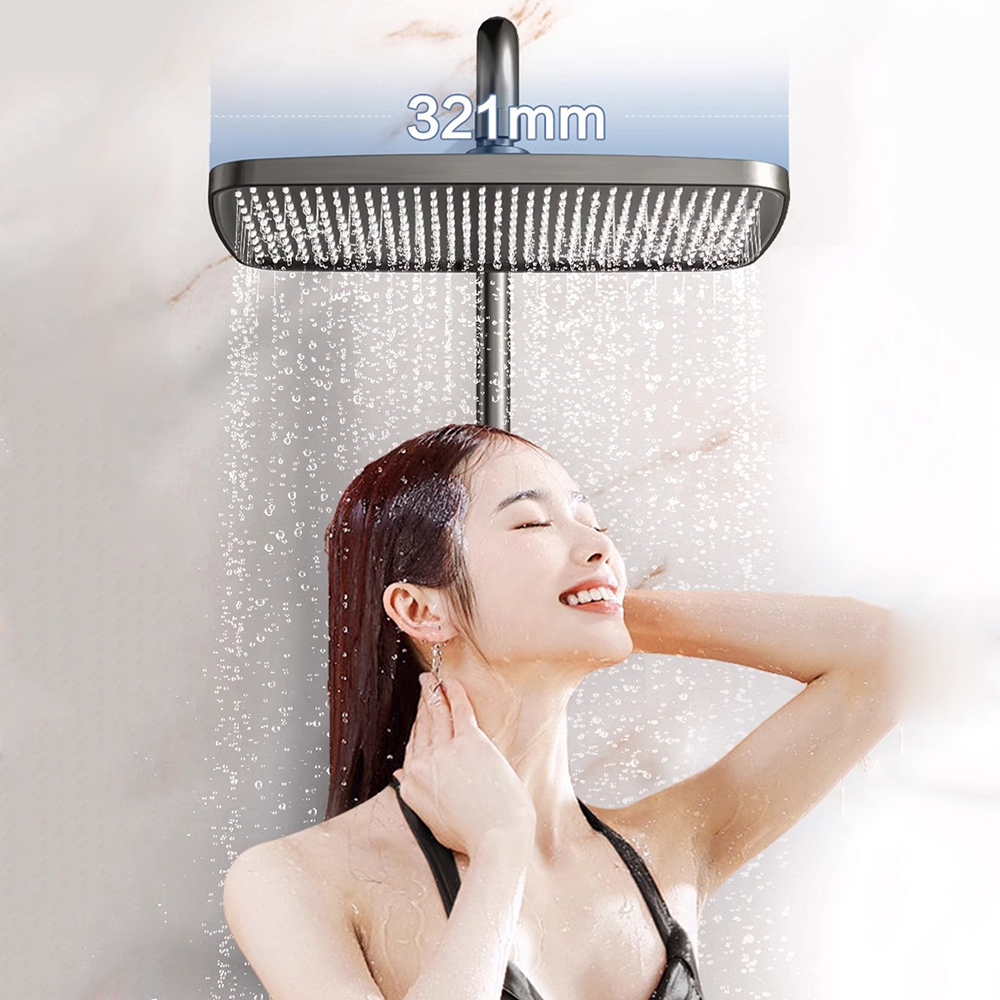 Sistema de ducha al por mayor Juego de ducha de pared termostático con pantalla digital LED de 4 funciones Tecla de piano
