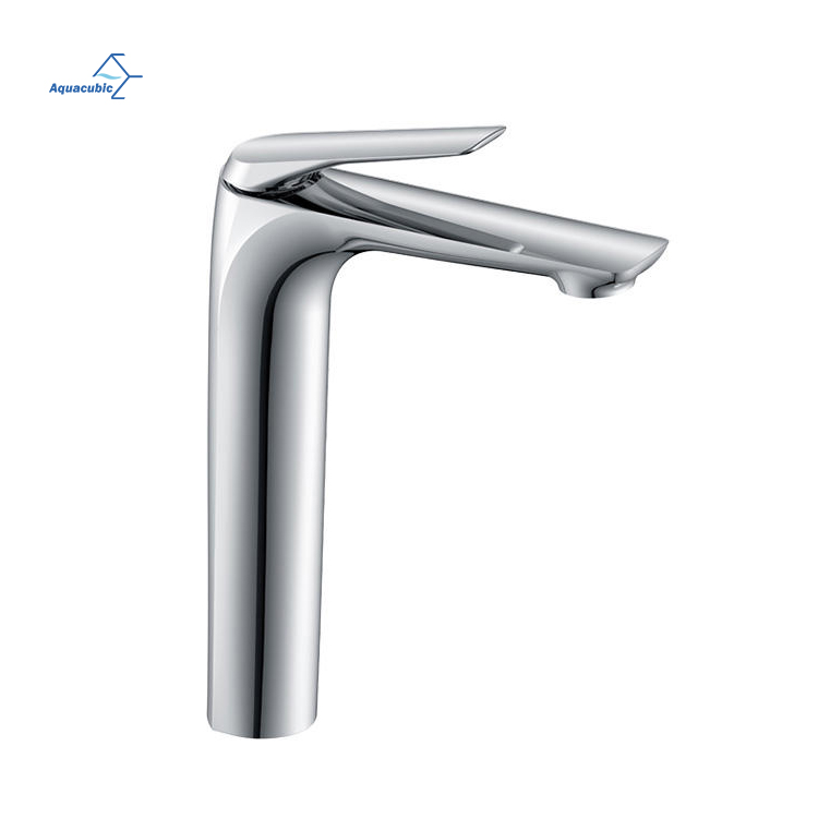 Grifos mezcladores de grifo de lavabo cromado de fábrica de alta calidad, grifo de lavabo de latón CUPC