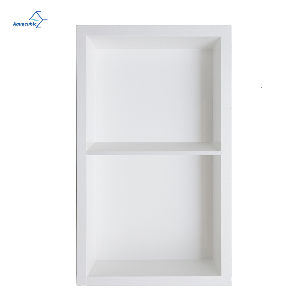 Nicho de ducha Aquacubic Glasstone listo para colocar azulejos en la pared del baño 14'*96' Nicho de ducha Triple estante empotrado