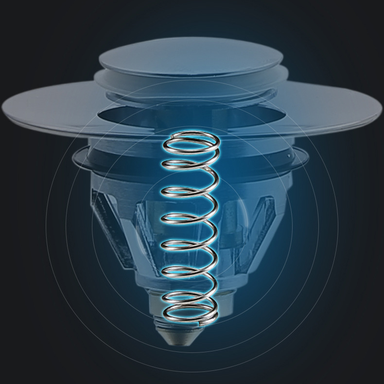 Tapón de drenaje antiobstrucción de níquel cepillado, tapón de fregadero tipo bala de rebote de tamaño completo, tocador de baño